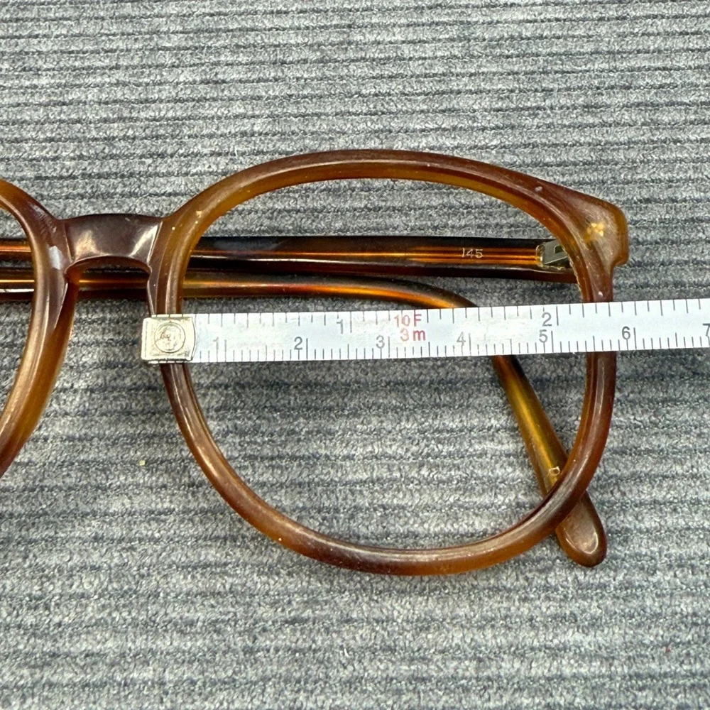 Vintage Amber Tortoiseshell Round Y2K Eyeglass Frames 54-18-145 Retro Panto Vtg‎